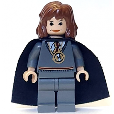 hermione granger - gryffindor stripe torso with time turner necklace dark bluish gray legs black cape