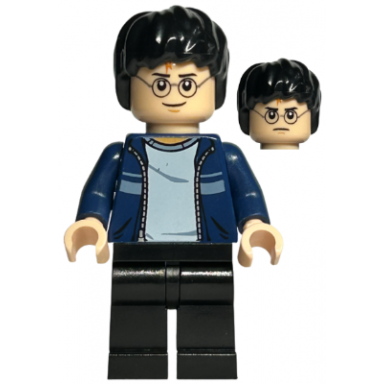 harry potter - dark blue open jacket with stripe black legs