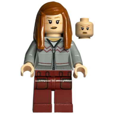 ginny weasley - light bluish gray knitwear dark red legs with pockets pattern