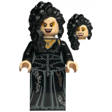 bellatrix lestrange - printed black dress