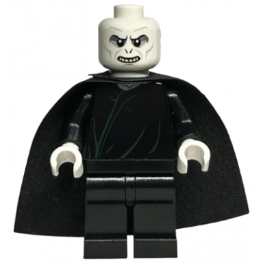 lord voldemort - white head black cape dark green robe lines