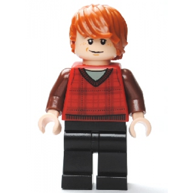 ron weasley - red tartan sweater black legs
