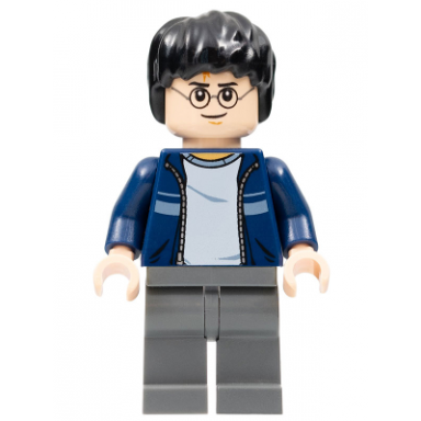 harry potter - dark blue open jacket with stripe dark bluish gray legs
