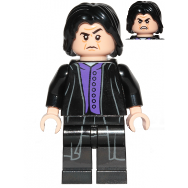 professor severus snape - dark purple shirt black robes printed legs undetermined legs