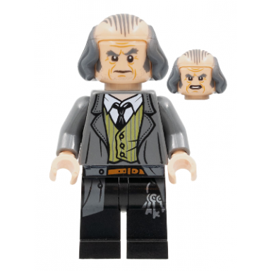 argus filch - bald on top dark bluish gray jacket
