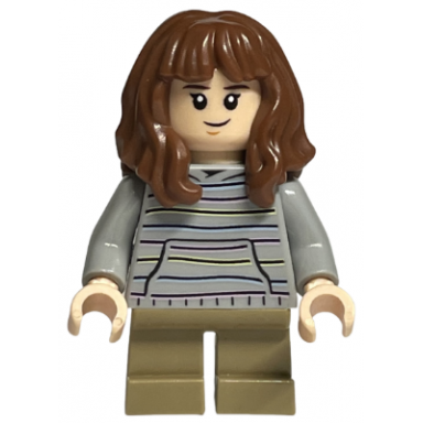 hermione granger - light bluish gray sweater with pastel stripes