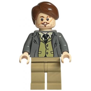 professor remus lupin - dark bluish gray jacket olive green vest