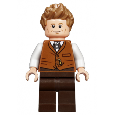 newt scamander - dark orange vest