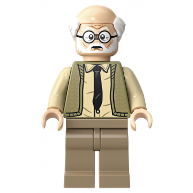 ernie prang - olive green vest knit half bald