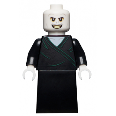 lord voldemort - white head black skirt smile with teeth