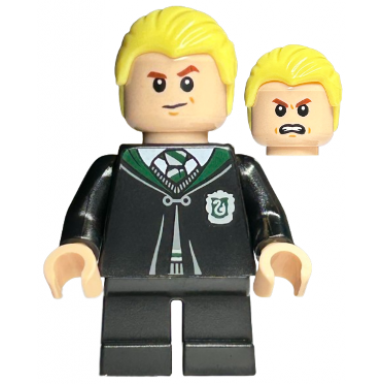 draco malfoy - black torso slytherin robe black short legs