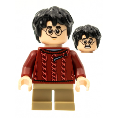harry potter - dark red torn sweater dark tan short legs