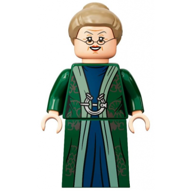 professor minerva mcgonagall - dark green robe over dark blue dress dark tan hair