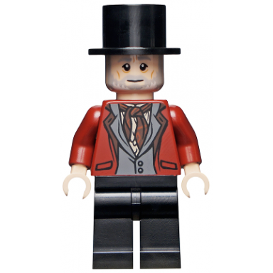 wizard - hp wizarding world male black top hat dark red suit black legs