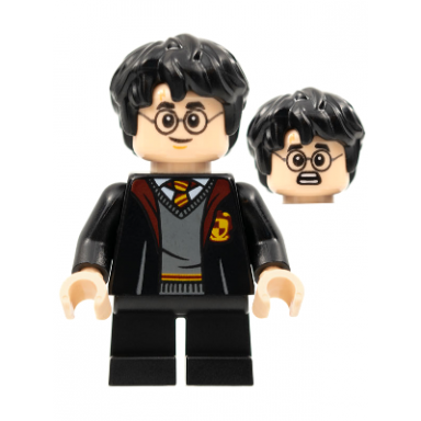 harry potter - gryffindor robe open black short legs grin scared head