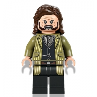sirius black - dark brown hair olive green jacket
