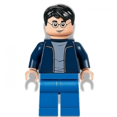 harry potter - dark blue open jacket blue legs