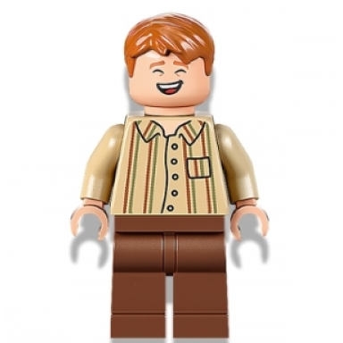 george weasley - tan striped shirt