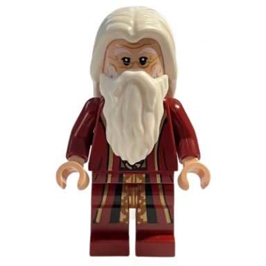 albus dumbledore - dark red robe white hair plain arms