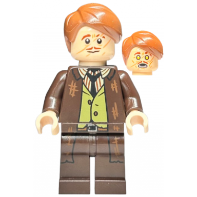 professor remus lupin - dark brown jacket olive green vest printed legs