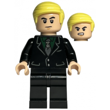 draco malfoy - black suit slytherin tie neutral angry
