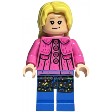 luna lovegood - dark pink jacket long hair
