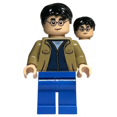 harry potter - dark tan jacket blue legs