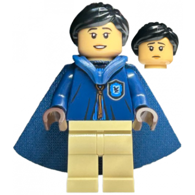 cho chang - dark blue ravenclaw quidditch uniform with hood and cape