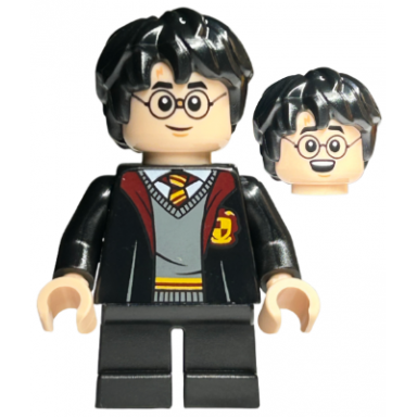 harry potter - gryffindor robe open black short legs grin open mouth smile