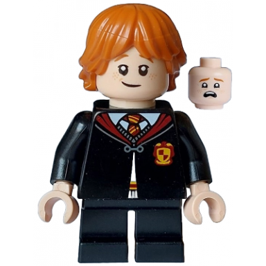 ron weasley - gryffindor robe clasped sweater shirt and tie black short legs