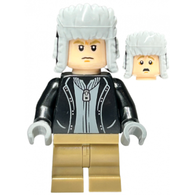 draco malfoy - black jacket dark tan medium legs black ushanka hat