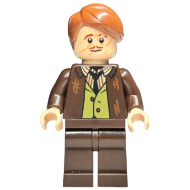professor remus lupin - dark brown jacket olive green vest plain legs