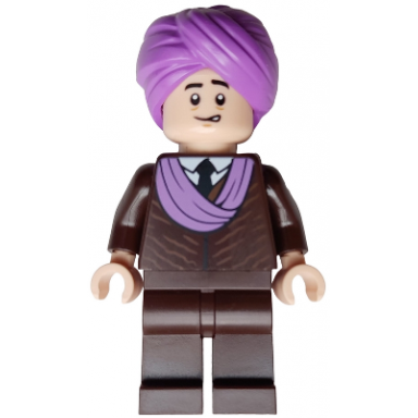 professor quirinus quirrell - dark brown robe medium lavender turban