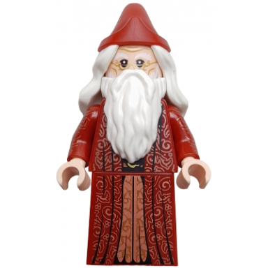 albus dumbledore - dark red robe white hair printed arms