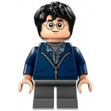 harry potter - dark blue hoodie dark bluish gray short legs