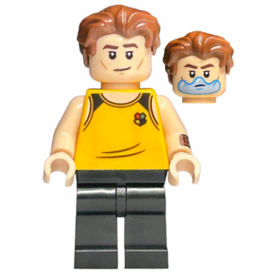 cedric diggory - bright light orange hufflepuff tank top water bubble over mouth