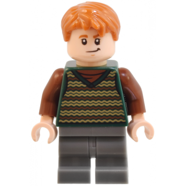 fred weasley - dark green striped sweater vest dark bluish gray medium legs