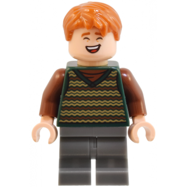 george weasley - dark green striped sweater vest dark bluish gray medium legs