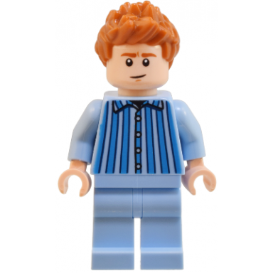 percy weasley - bright light blue striped pajamas