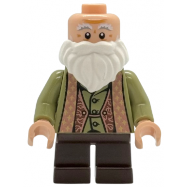professor filius flitwick - olive green suit dark brown short legs