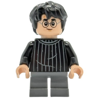 harry potter - black striped sweater dark bluish gray short legs