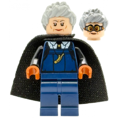 madam rolanda hooch - dark blue outfit with large whistle light nougat head black spongy cape