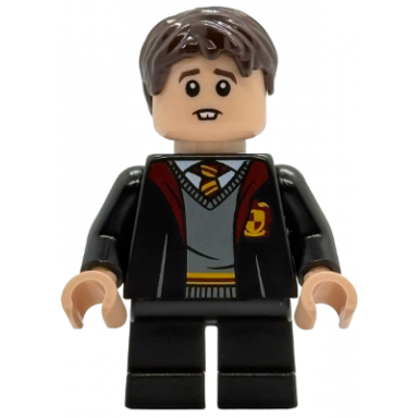 neville longbottom - gryffindor robe open black short legs