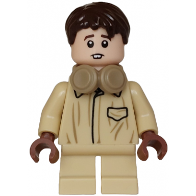 neville longbottom - coveralls headphones tan short legs tooth gap lopsided smile