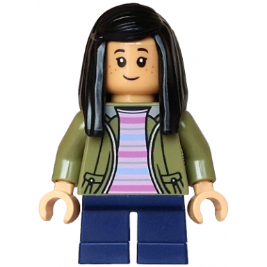 cho chang - olive green jacket dark blue short legs