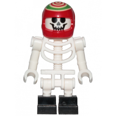 skeleton - red helmet bent arms black square feet douglas elton el fuego