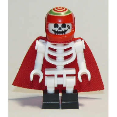 skeleton - red cape and helmet bent arms black square foot douglas elton el fuego