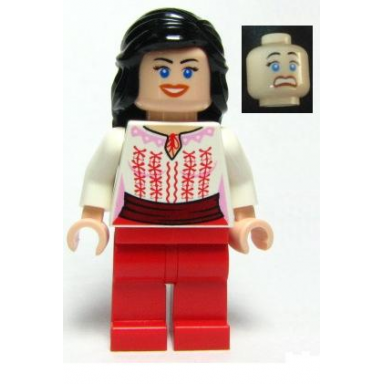 marion ravenwood - white shirt with dark red sash red legs