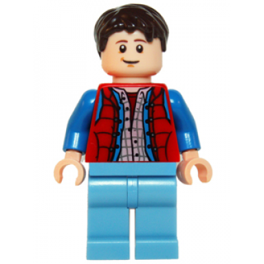 marty mcfly - red puffy vest blue arms