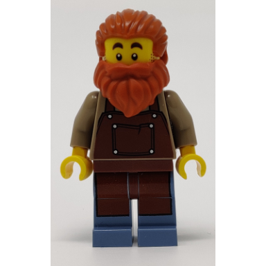 blacksmith - male reddish brown apron dark orange beard